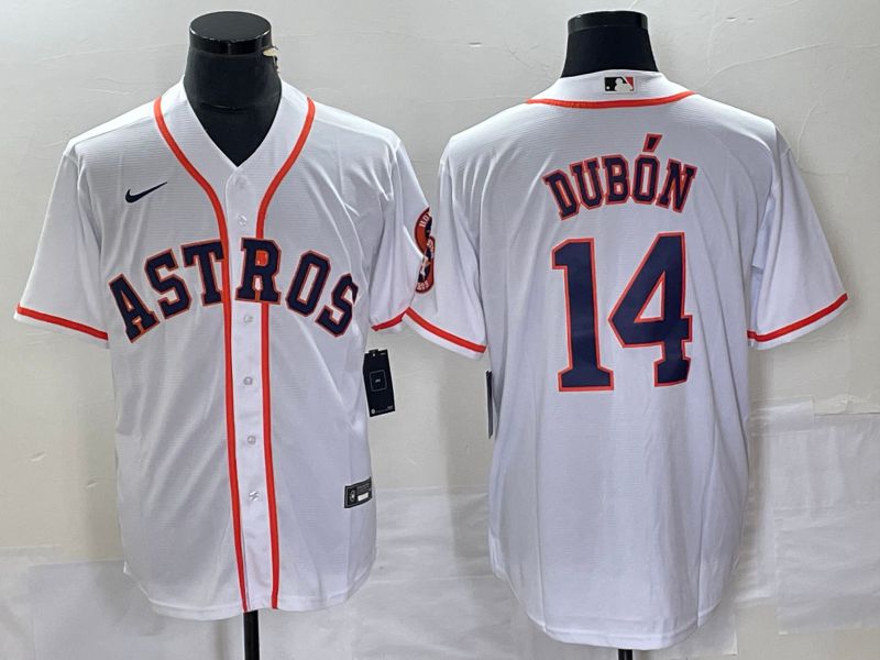 Men Houston Astros #14 Dubon White Nike Game 2023 MLB Jersey->denver broncos->NFL Jersey